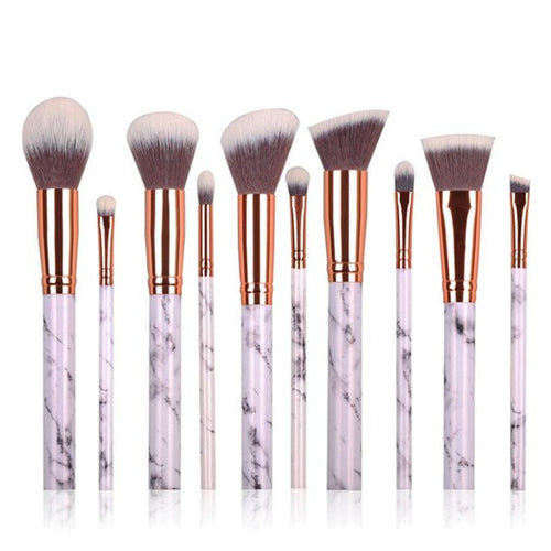 2017 Most Popular 10 pcs Cosmetic Makeup Brush Blusher Eye Shadow Brushes Set Kit pinceis de maquiagem profissional Anne
