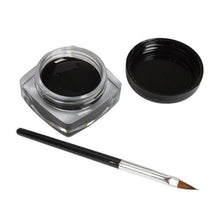 2017 New Designed 2 PCS Mini Eyeliner Gel Cream With Brush Makeup Cosmetic Black Life Waterproof Eye Liner Anne