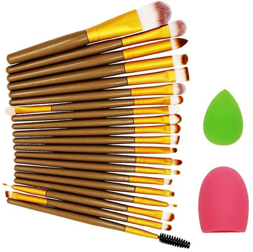 2017 New Designed 22pcs Makeup Brush Makeup Sponge Makeup Brush Cleaner Foundation Brush techniques makeup Anne