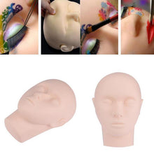 2017 New Designed Mannequin Flat Head with Practice False Eyelash and Tweezer for Training Eyelash Extension yellow Color Anne