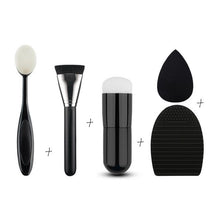 2017 New Designed Toothbrush Brush Fan Brush Foundation Brush Wash Egg Powder Puff Set Combination pinceis para maquiagem Anne