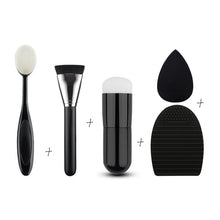 2017 New Designed Toothbrush Brush Fan Brush Foundation Brush Wash Egg Powder Puff Set Combination pinceis para maquiagem Anne