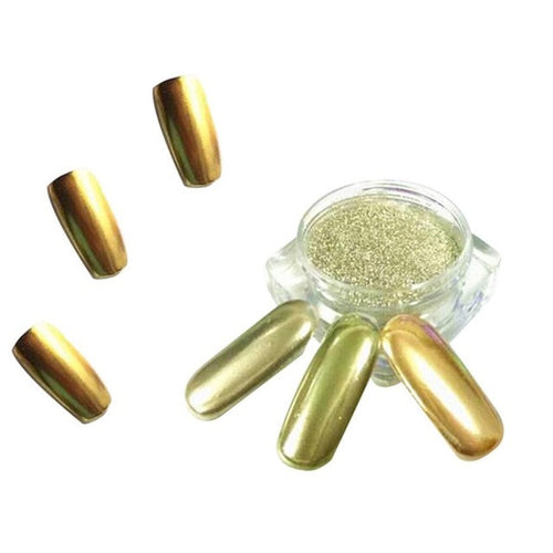 2017 New Top Fashion Gold Silver Color 1 Box Gold Sliver Nail Glitter Powder Shinning Nail Mirror Powder Anne