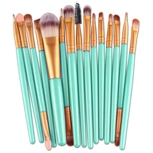 2017 New Women 15 pcs Makeup Brush Set tools Make-up Toiletry Kit Wool Make Up Brush Set Goat hair Make up brush Anne