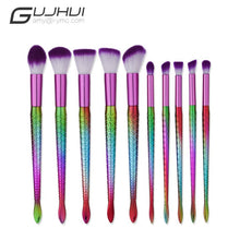2017 Quality Guarantee 10PCS Make Up Foundation Eyebrow Eyeliner Blush Cosmetic Concealer Brushes pinceis de maquiagem Anne