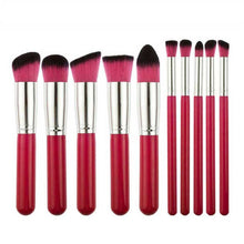 2017 Quality Guarantee 10pcs Makeup Brushes Set Powder Foundation Eyeshadow Tool mutilcolor maquillaje Anne