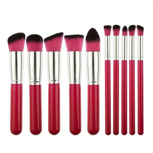 2017 Quality Guarantee 10pcs Makeup Brushes Set Powder Foundation Eyeshadow Tool mutilcolor maquillaje Anne