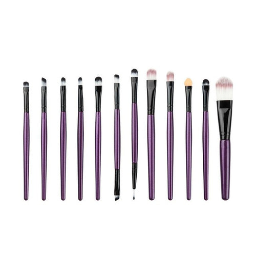 2017 Quality Guarantee 12Pcs Cosmetic Eyebrow Eyeshadow Brush Makeup Brush Sets Kits Tools escovas Anne