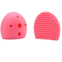 2017 new style Silicone Egg Cleaning Glove Makeup Washing Brush Drying Racks Scrubber Tool Cleaner pinceles maquillaje Anne