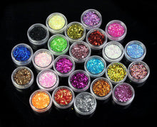 24 Colors Spangle Glitter Nail Art Paillette Acrylic UV Powder Polish Tips Set For design your only nail style Anne
