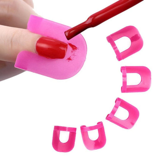 26pcs Nail Polish Glue Model Spill Proof Manicure Protector Tools+ 1 PC French Manicure Stickers Anne
