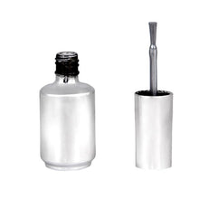2PCS 15ML Metallic Mirror Effect Nail Polish Metal Silver Varnish &15ML Top Coat Gives your nails the look of polished metal