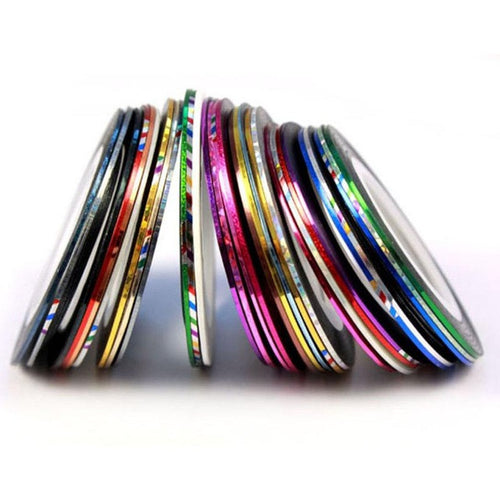 32 Color Rolls Striping Tape Line Nail Art Decoration Sticker Brand Can be used to design your own nail art Anne