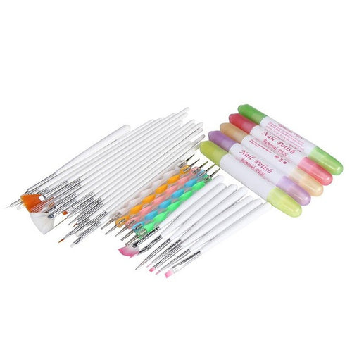 32Pcs Beauty Nail Art Design Set Dotting Painting Drawing Polish Brush Pen Tools New and high quality Anne