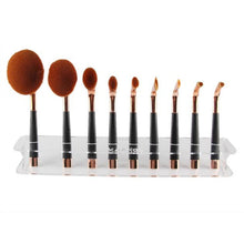 33.5*5.6*0.4cm 9 Hole Microscler Makeup Brush Holder Drying Rack Organizer Cosmetic Shelf Tool sturdy clear acrylic Anne