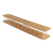 33.5*5.6*0.4cm 9 Hole Microscler Makeup Brush Holder Drying Rack Organizer Cosmetic Shelf Tool sturdy clear acrylic Anne