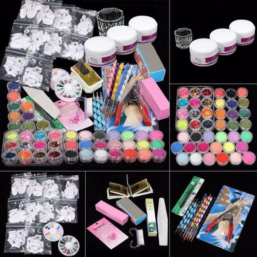37 Professional Acrylic Glitter Color Powder French Nail Art Deco Tips Set Suitable for professional use or home use Anne