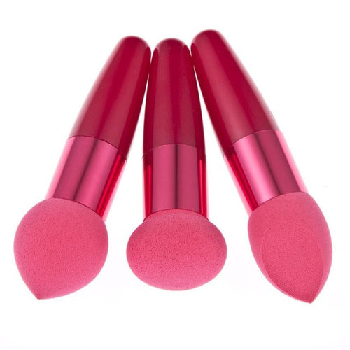 3PC Women Cosmetic Liquid Cream Foundation Concealer Sponge Lollipop Brush blush maquiagem 2017