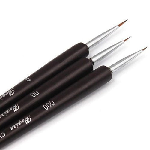 3Pcs Dotting Painting Drawing UV Gel Liner Polish Brush Tool Nail Art Pen 100% brand new and high quality Anne