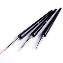 3Pcs Dotting Painting Drawing UV Gel Liner Polish Brush Tool Nail Art Pen 100% brand new and high quality Anne