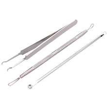 3Pcs sets Stainless Blackhead Facial Acne Spot Pimple Remover Extractor Tool Acne needle Blackhead Remover Tweezers kits