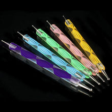 5PCS Multi Coloured Double Ended Nail Art Dotting/Marbleizing Tools Can be used on natural nails, false nails, acrylic nails