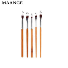 5PCS Professional makeup brushes Cosmetic Wood Eyeshadow hair Brush Powder Foundation blending makeup brush set maquillage Tool