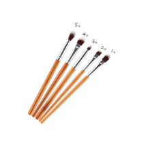 5PCS Professional makeup brushes Cosmetic Wood Eyeshadow hair Brush Powder Foundation blending makeup brush set maquillage Tool