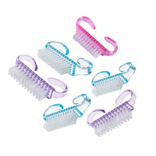 6.5cmx3.5cmx1.3cm 6 PCS Nail Art Cleaning Brush After File Manicure Pedicure Handy Plastic Handle Easy To Hold Anne