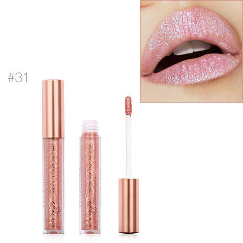 6 Colors FOCALLURE Fashion Lipstick Cosmetics Women Sexy Lips Metallic Lip Gloss Moisturizing Airtight Long Lasting Lip