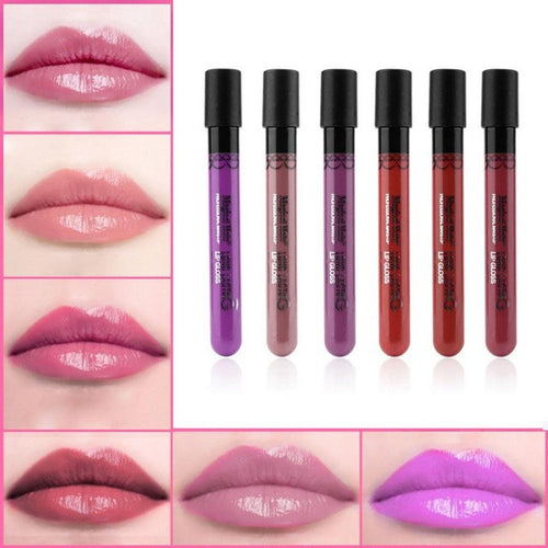6 Colors as the picture shown 6 PCS Lip Gloss Lipstick Matte Velvet Waterproof Super Long Lasting Not Fade Anne
