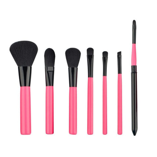 7 Pcs Makeup Kit Cosmetic Brush Set Make Up Brushes Kit With Box with fine yarn bag inside make up brushes set high quality 2017