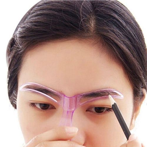 7cm*12.5cm Professional Beauty Tool Makeup Grooming Drawing Blacken Eyebrow Template Random Color 2017 Anne