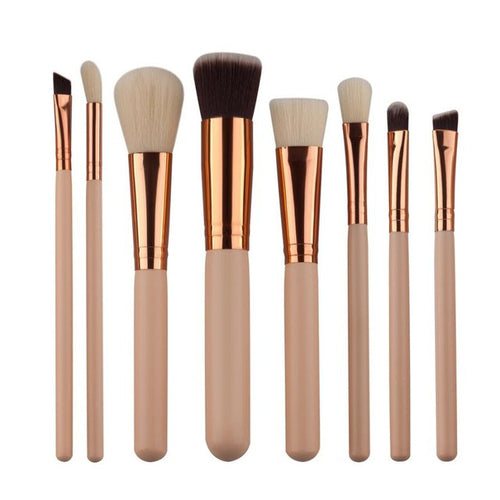 8Pcs Mini Cosmetic Eyebrow Eyeshadow Brush Makeup Brush Sets Kits Tools suitable for all skin types Anne