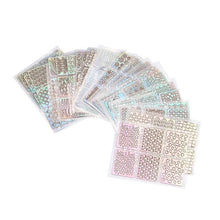 9*7cm 24 Sheets New Nail Hollow Irregular Grid Stencil Reusable Manicure Stickers Stamping Template Nail Art Tools Anne