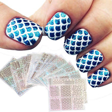 9*7cm 24 Sheets New Nail Hollow Irregular Grid Stencil Reusable Manicure Stickers Stamping Template Nail Art Tools Anne