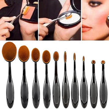 ABS Nylon hair Black color 10PCS Mini Toothbrush Eyebrow Foundation Eyeliner Lip Oval Brushes Anne