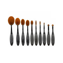 ABS Nylon hair Black color 10PCS Mini Toothbrush Eyebrow Foundation Eyeliner Lip Oval Brushes Anne
