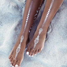 About 21*14cm/8.3*5.5" PVC Material 4 Set Bronzing geometry Waterproof Originality Tattoo Stickers temporary tattoos women Anne