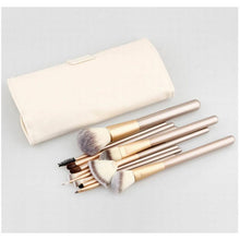 Adult 22 * 11 * 2cm 12Pcs Makeup Brushes set Fondation Eyeshadow Cosmetic Tool with Leather Reusable storage pouch Anne