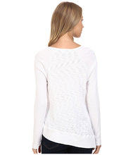 Angled Hem Crew Neckline White Knitted Cotton Top Women'S 2016 Loose Blouse Women Tops And Blouses 2016 Fashion