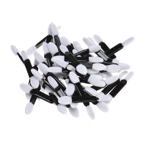 Approx.4.9cm/1.9in Sponge & plastic As picture show Color 50pcs Eye Shadow Sponge Brushes Cosmetic Tool Anne