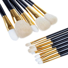 As picture show 12pcs Brush Kabuki Brush Eye kabuki Makeup Brush Set + Makeup Brush Cleaner esponja maquiagem 2017