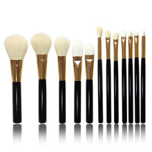As picture show 12pcs Brush Kabuki Brush Eye kabuki Makeup Brush Set + Makeup Brush Cleaner esponja maquiagem 2017