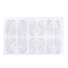 As picture show Color Lace Diamond Flower Stickers Nail Art Tips The sticker bring back glue directly on the nail can not need