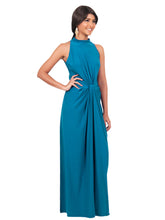 Back Bow Tie Up Front Ruched Sleeveless Long Maxi Dress Party Elegant Summer Dress 2017 Woman Dress Summer New Arrival