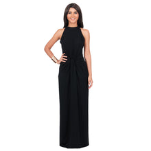 Back Bow Tie Up Front Ruched Sleeveless Long Maxi Dress Party Elegant Summer Dress 2017 Woman Dress Summer New Arrival