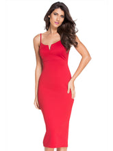 Back High Slit Women'S Sexy Spaghetti Strap Plunging V Neck Sheath Bodycon Dress 2016 Fashion Club Ladies Casual Summer