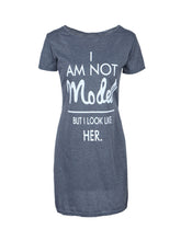 Back Hollow Out I Am Not Model Letter Print Grey Cotton Dress Summer Girl 2016 Casual Fashion Dress Bodycon Fashion High Quality