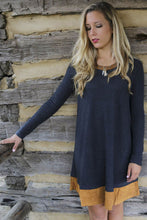 Back Lace Up Patchwork Long Sleeve Loose Shift Dress Boho Women Casual Autumn Dress Bohemian Style Dress 2016 New Arrival